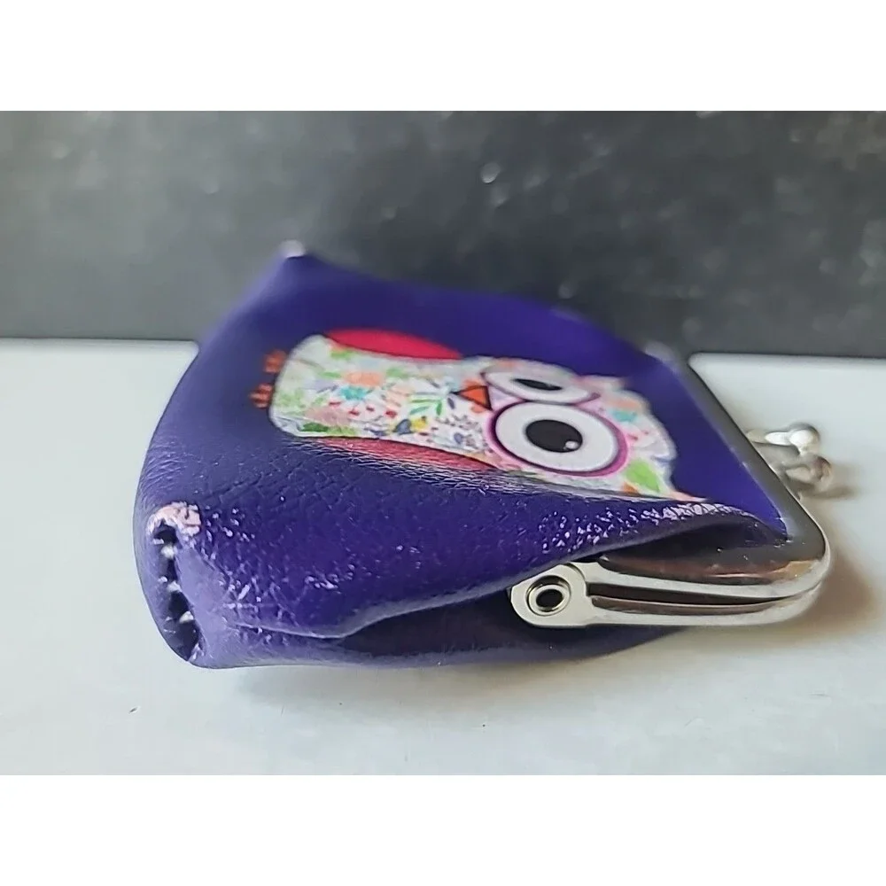 Purple Owl Coin Purse, USED
